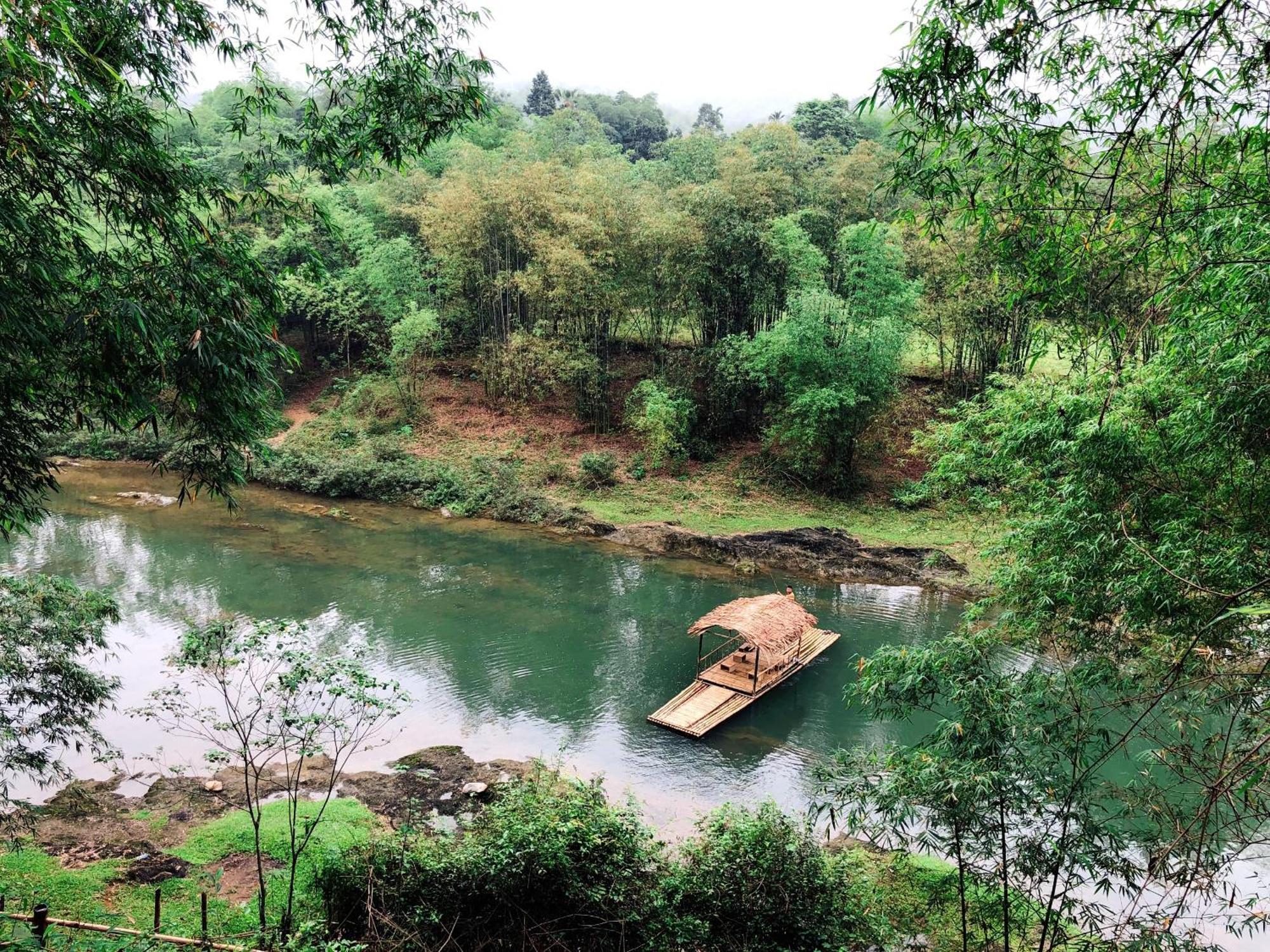 Thai House Pu Luong - Century Old Stilt House With Terrace Views Huong Ba Thuoc Eksteriør bilde